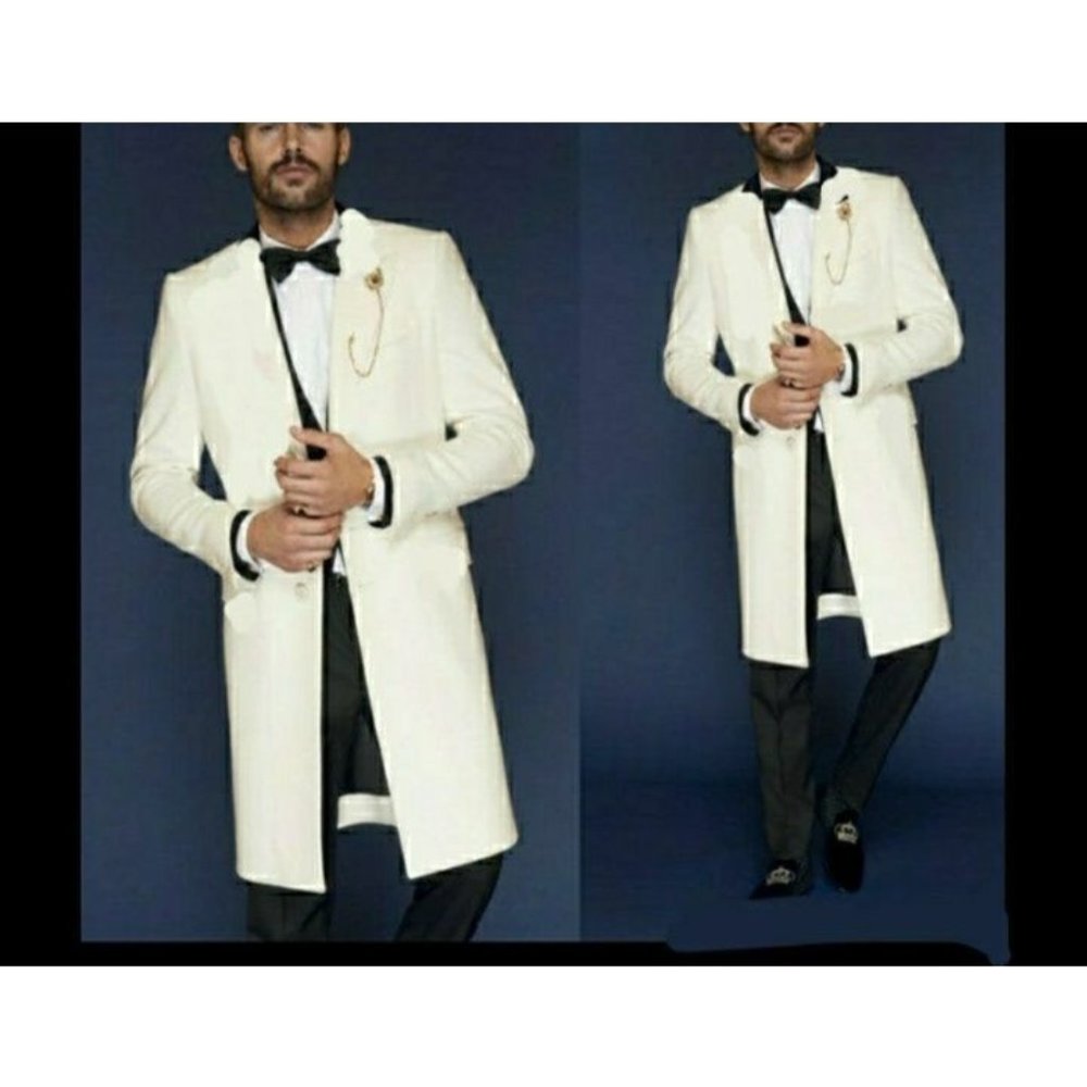 Jacket Men white blazer coat sweater long suit cardigan